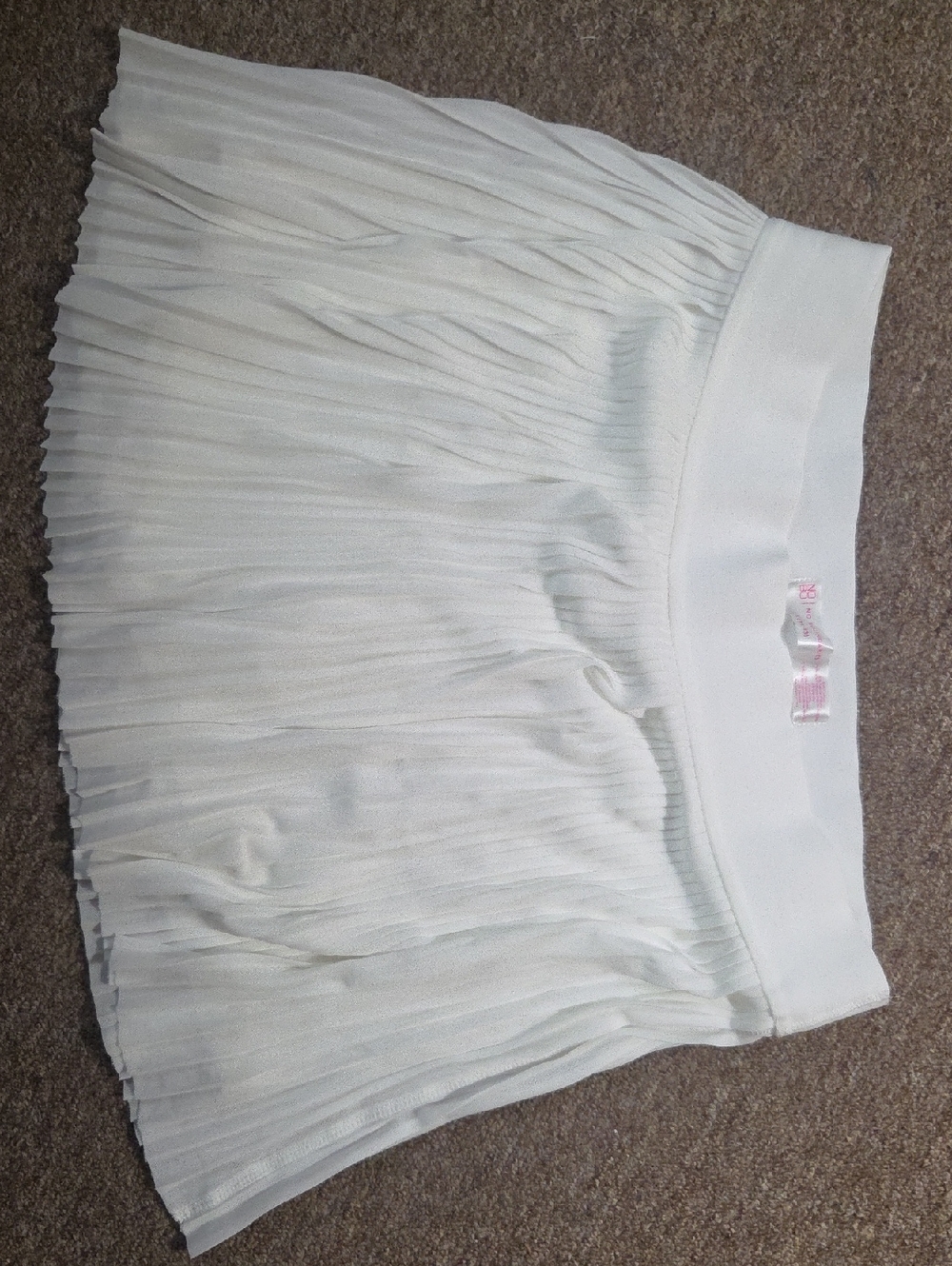 No Boundaries White Pleated Mini Skirt